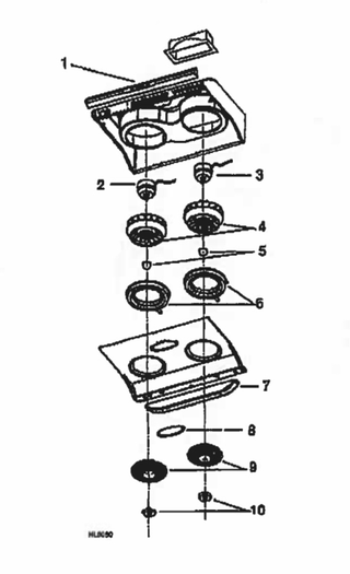 Part List Diagram and Parts List for SAKURA  Broan Range Hood