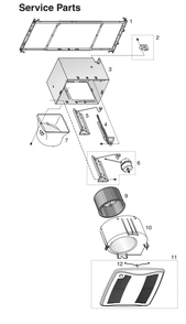 Part List Diagram and Parts List for ZB110MC  Broan Bath & Ventilation Fan