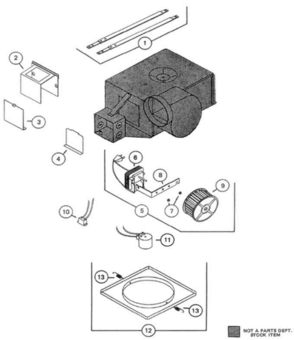 Part Location Diagram of S89199000 Broan Srv Nt Grille Assy