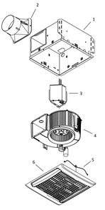 Part Location Diagram of S97019785 Broan Srv Assy,blower 80cfm(m-can)