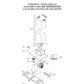 Diagram Diagram and Parts List for EW4330SS  Broan Range Hood