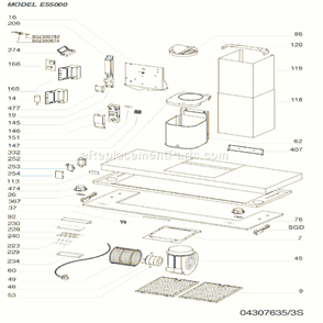 Part Location Diagram of SBR2300132 Broan Block