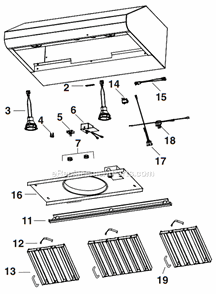 Part Location Diagram of SV13924 Broan Female Connector