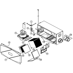 Part Location Diagram of SV61553 Broan Core Bracket