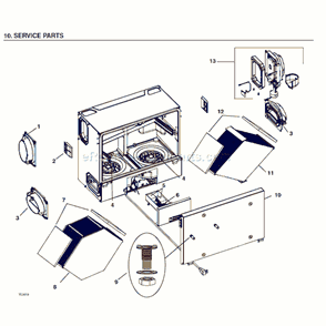 Part Location Diagram of SV16031 Broan Obe103609 Srv Erv Foam Filter
