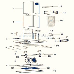 Page A Diagram and Parts List for EW56  Broan Range Hood
