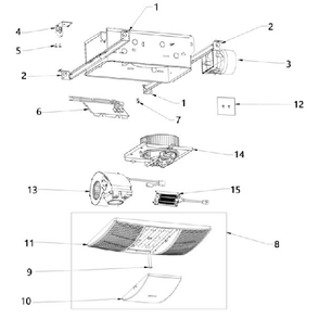 Part Location Diagram of S97020888 Broan Heating Element