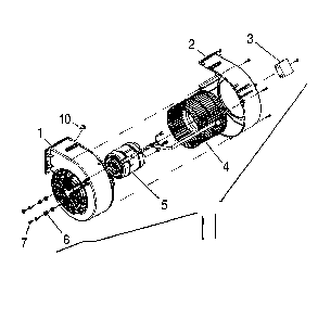 Blower pp3 & p6 Diagram and Parts List for WP29M  Broan Range Hood