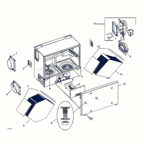Part Location Diagram of SV16032 Broan Obe103609 Srv Hrv Foam Filter