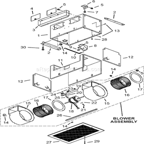 Part Location Diagram of S97006039 Broan Srv Wire Harness 360-363