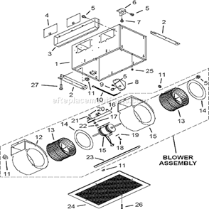 Part Location Diagram of S99020273 Broan Wheel