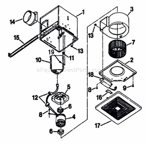 Part Location Diagram of S99080273 Broan Motor