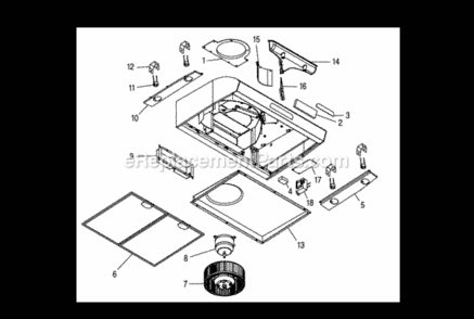 Page A Diagram and Parts List for QP342SS  Broan Range Hood