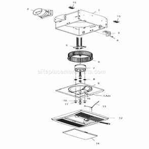 Page A Diagram and Parts List for QTR070L  Broan Bath & Ventilation Fan