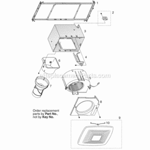 Part Location Diagram of S97019521 Broan Srv Assy,blower Assembly(rb80l