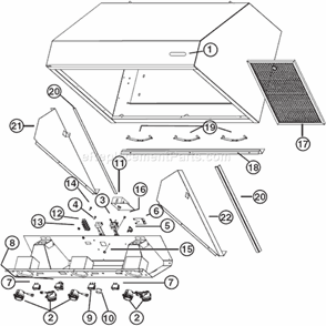 Part Location Diagram of SV02563 Broan Srv Switch F/warming Lamps