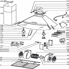 Part Location Diagram of SB02009103 Broan Reflector