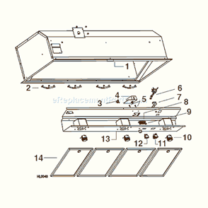 Part Location Diagram of SV03686 Broan Srv Filter Clip