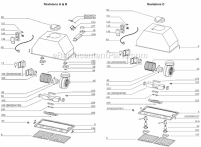 Page A Diagram and Parts List for RMP17000  Broan Range Hood