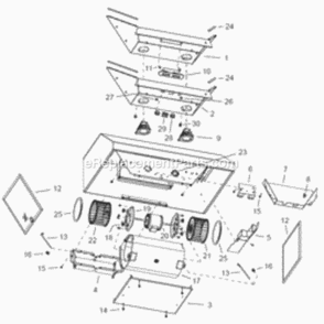 Page A Diagram and Parts List for RP236WW  Broan Range Hood