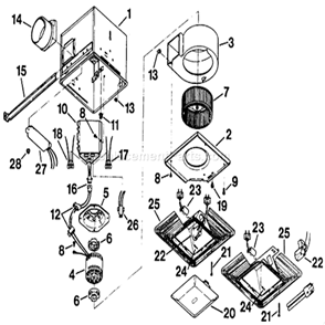 Part Location Diagram of S99150571 Broan Washer