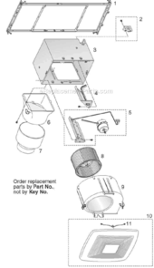 Part Location Diagram of S99140208 Broan Srv Springs, Grille Ultra