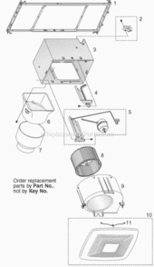 Part Location Diagram of 97018349 Broan Mounting Plate