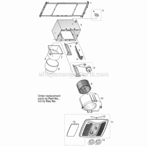 Page A Diagram and Parts List for ZB80ML  Broan Bath & Ventilation Fan