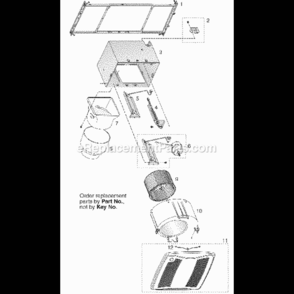 Page A Diagram and Parts List for ZB80M  Broan Bath & Ventilation Fan