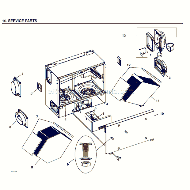 Page A Diagram and Parts List for ERV90HCT  Broan Air Purifier