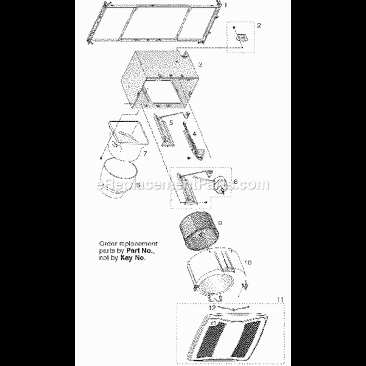 Page A Diagram and Parts List for ZB80M  Broan Bath & Ventilation Fan