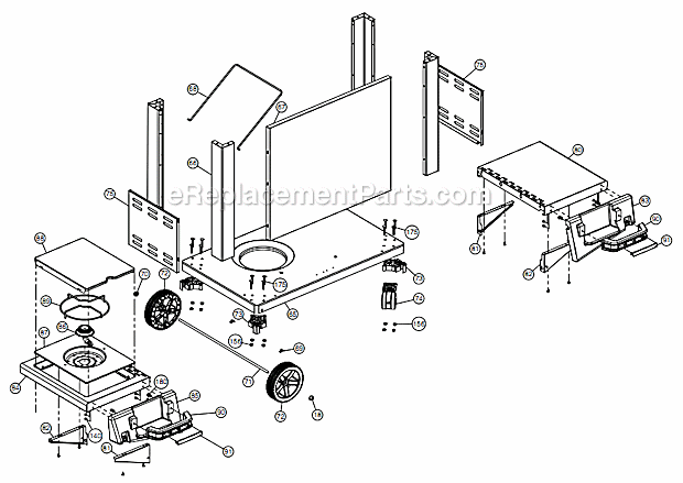 Page B Diagram and Parts List for 7130-54  Broil-Mate Grill