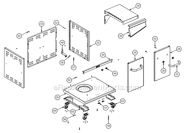Page B Diagram and Parts List for 785164  Broil-Mate Grill