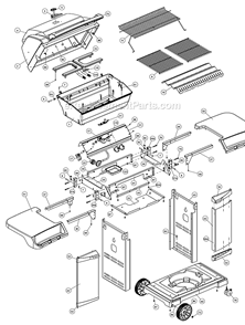 Part Location Diagram of 10194-E545 Broil-Mate Control Cover