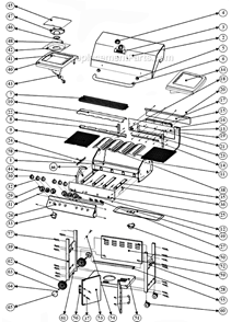 Part Location Diagram of 390-C500 Broil-Mate Rear Burner Assy,infrared