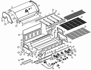 Page A Diagram and Parts List for 7020-64  Broil-Mate Grill