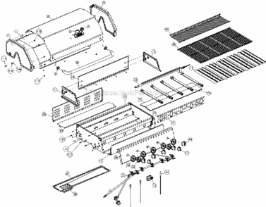 Page A Diagram and Parts List for 7133-67  Broil-Mate Grill