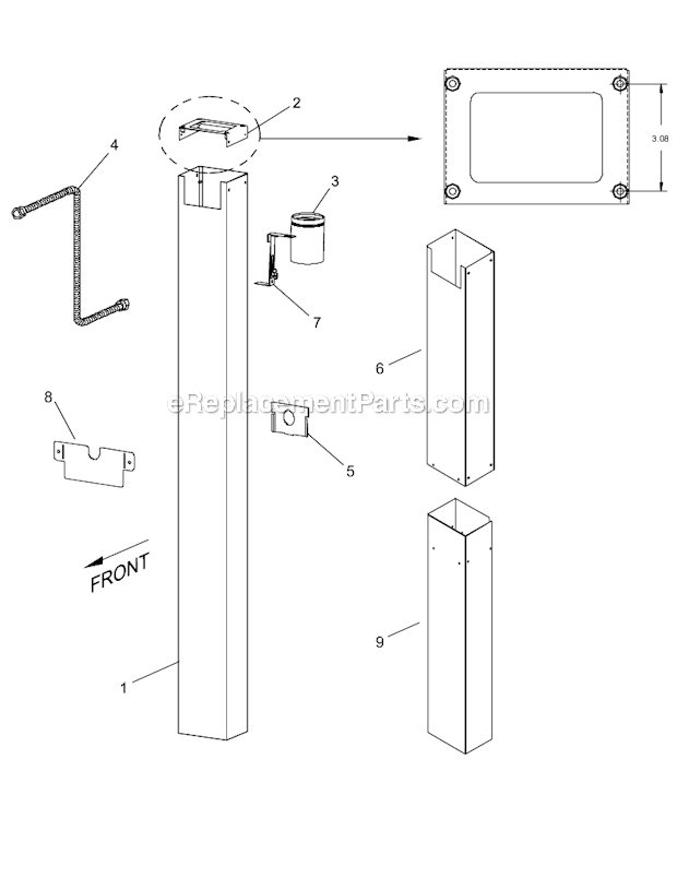 Page A Diagram and Parts List for BL48G  Broilmaster Grill Accessories