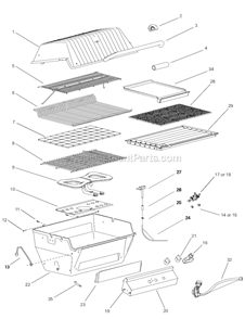 Page A Diagram and Parts List for P3XF  Broilmaster Grill