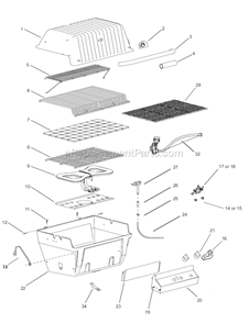 Page A Diagram and Parts List for P4XN  Broilmaster Grill