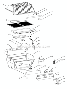 Page A Diagram and Parts List for Q3XN  Broilmaster Grill
