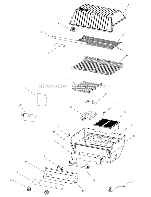 Page A Diagram and Parts List for R3BN  Broilmaster Grill