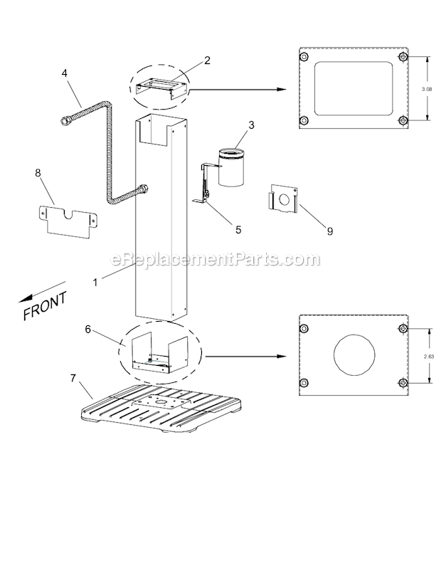 Page A Diagram and Parts List for SS26P  Broilmaster Grill Accessories