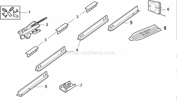 Page A Diagram and Parts List for 1100  Chamberlain Garage Door Opener