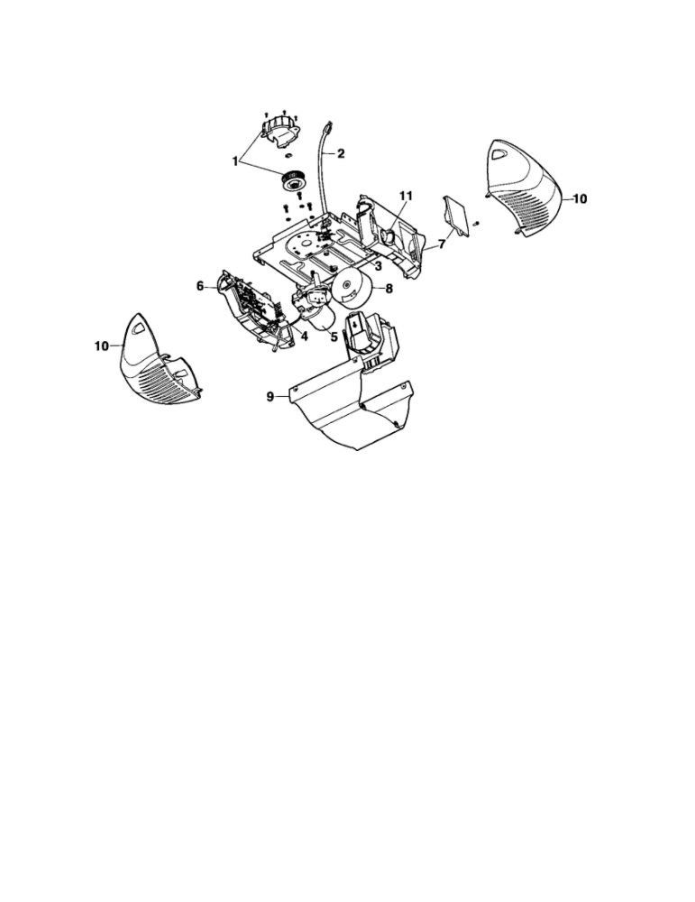 Motor Unit Assembly Diagram and Parts List for WD962KD  Chamberlain Garage Door Opener