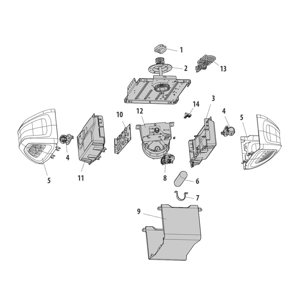 Diagram Diagram and Parts List for B550  Chamberlain Garage Door Opener