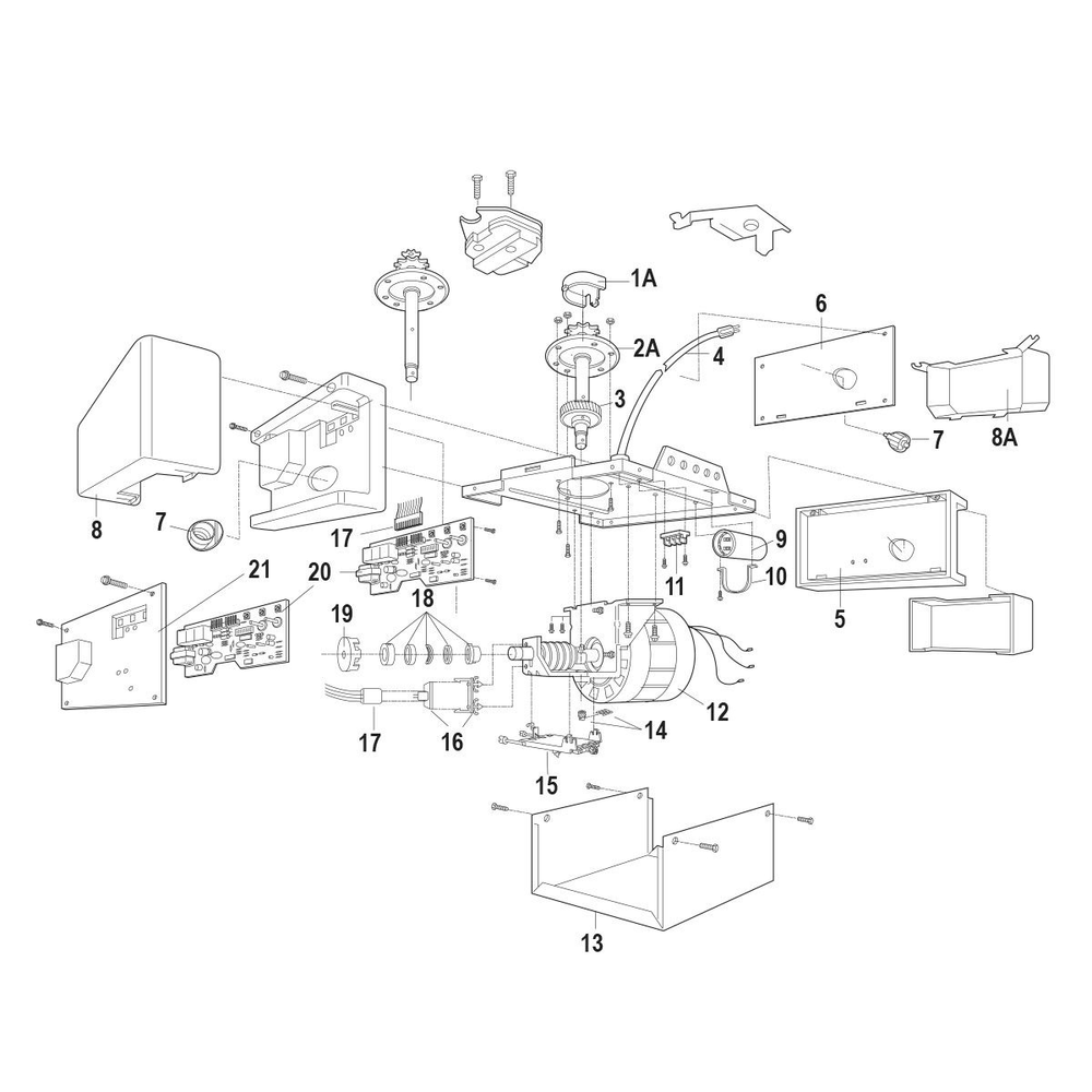 Diagram Diagram and Parts List for CG40  Chamberlain Garage Door Opener