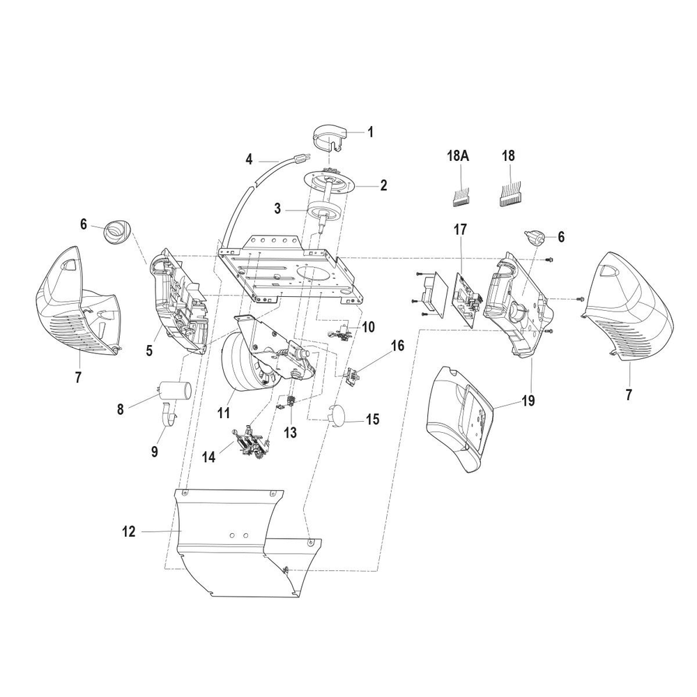 Diagram Diagram and Parts List for HD200D  Chamberlain Garage Door Opener