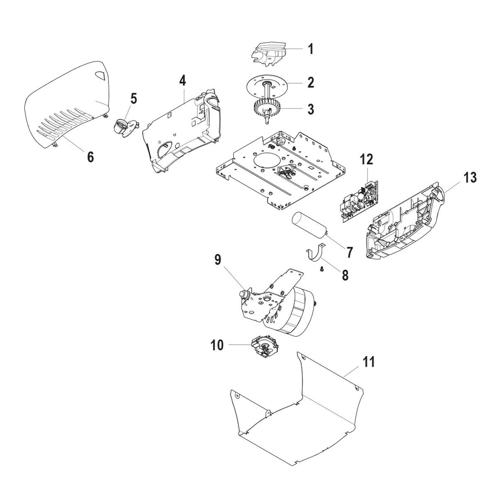 Diagram Diagram and Parts List for HD210  Chamberlain Garage Door Opener