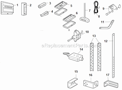 Page B Diagram and Parts List for 1100  Chamberlain Garage Door Opener